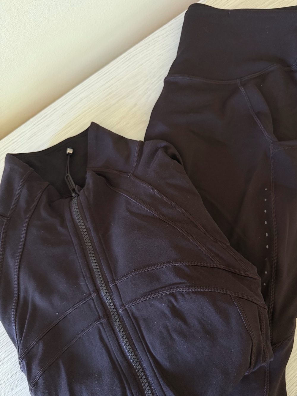 lululemon athletica Black High-Waist Leggings with Matching Zip Jacket